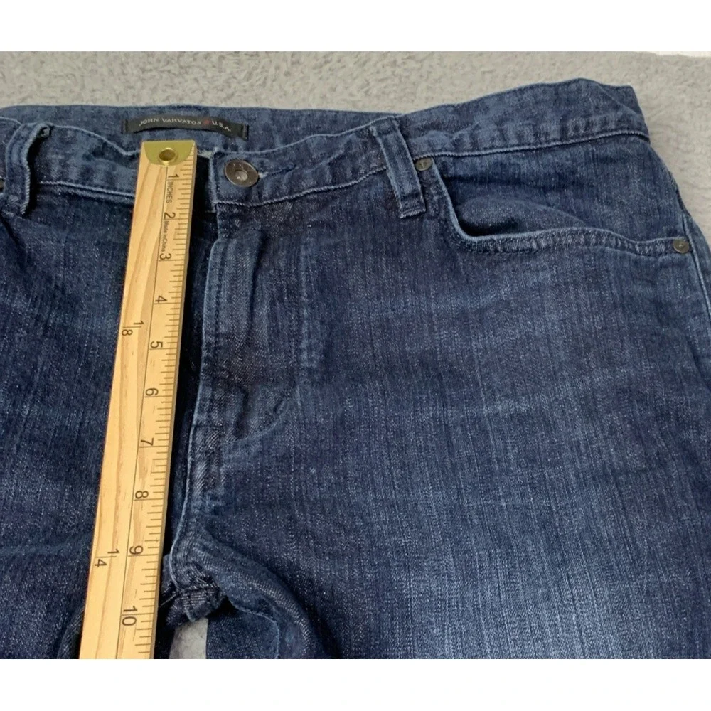 John Varvatos Jeans Mens Size 36 Bowery Slim Straight Dark Wash Cotton Blend